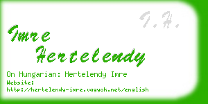 imre hertelendy business card